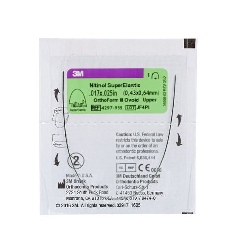 NiTi archwire Unitek Super Elastic .016x.016 upper form III (3M)